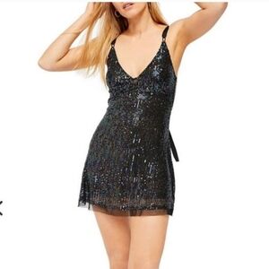 Free People Gold Rush Mini Dress in Night Combo